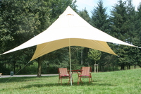 Voile d'ombrage Nomade Pyramide pour le jardin, ombrage sur la plage ou le camping (4)