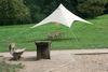 Voile d'ombrage Nomade Pyramide pour le jardin, ombrage sur la plage ou le camping (4)